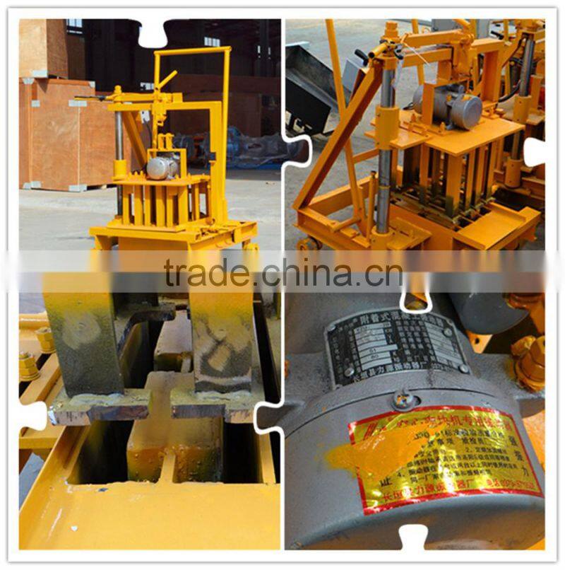 cheap concrete brick making machine/ manual block making machine for sale QT 40-3C