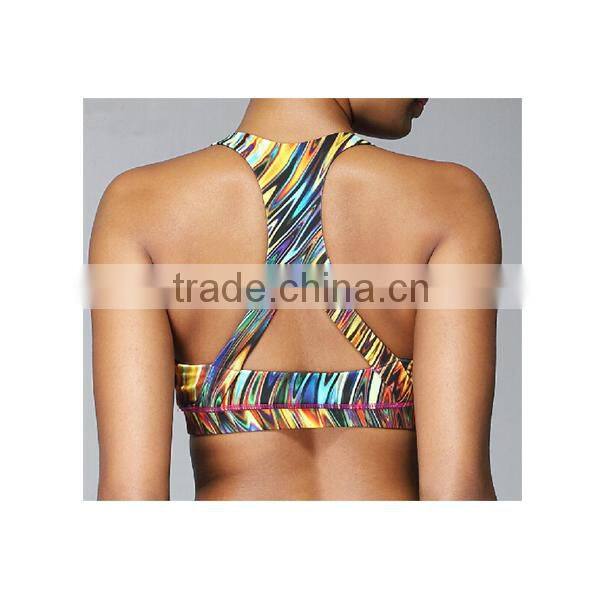 High quality fashion style yoga sports bra/sex yoga bra/sublimation yoga bra