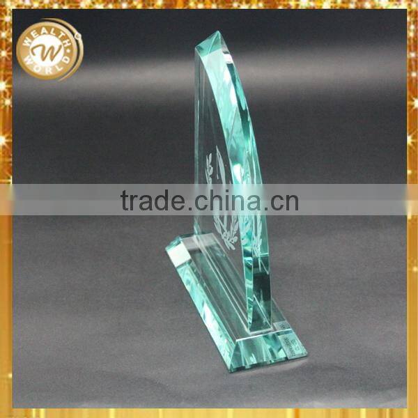 Fashion hot-sale crystal art glass cube trophy