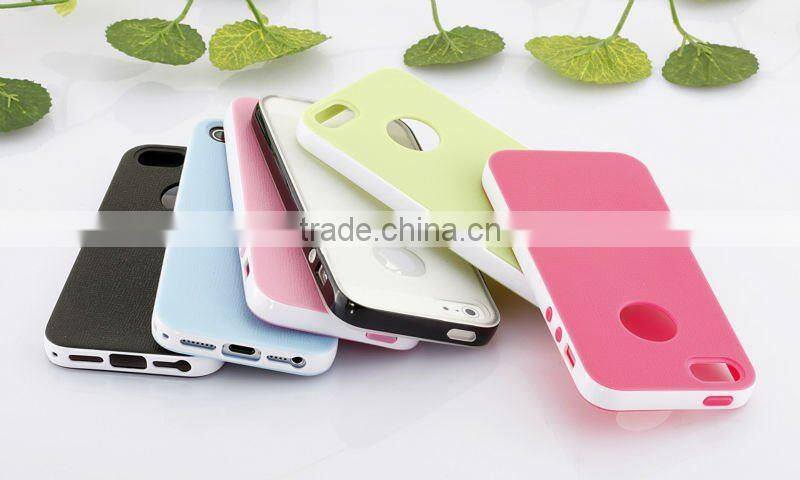 2012 Luxury tpu+pc bicolor combo cover case for iphone 5