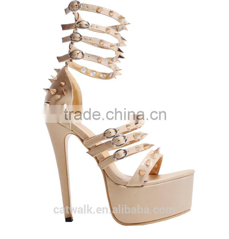 16cm sandals high heels spike high heel women shoes top quality 2015 fashion sandals