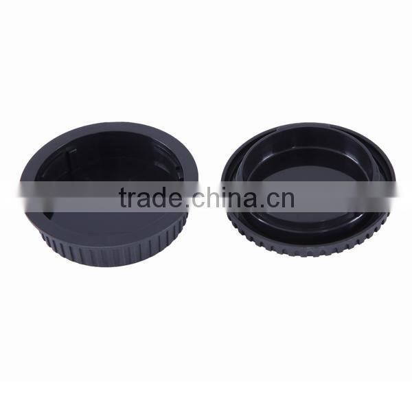 Commlite Lens Cover and Camera Body Cap Set for Canon EOS DSLR (Black)