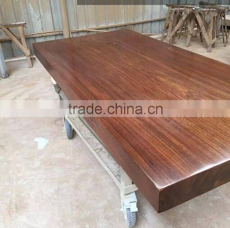 Fashion Okan Style Right-Angle Side Pure Natural Rose Wood Dining Table Top