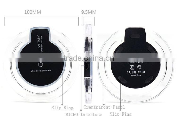 2016 New Product Qi Wireless Charger wireless charging pad for Samsung Galaxy S6 / S6 Edge