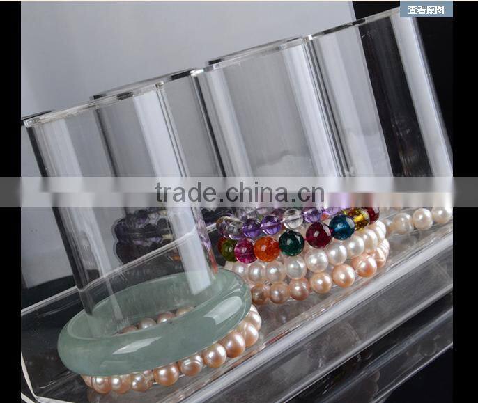 Transparent 3 rows acrylic jewelry display stand bracelet jewelry stand acrylic wrist display stand Wholesale