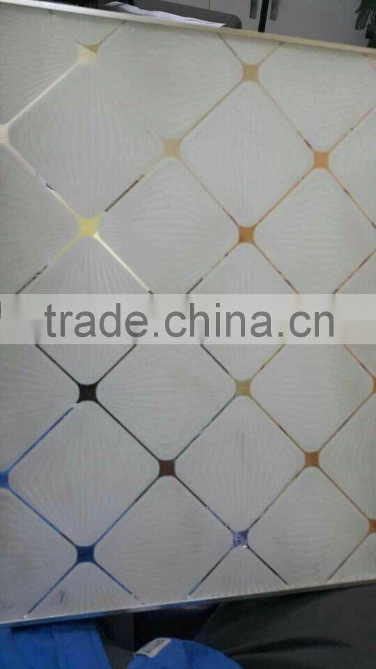 4mm ice titanium glass / acid etched glass/ frosted glass