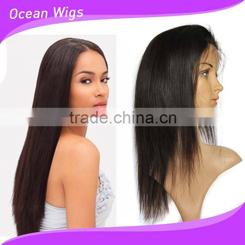 Natural hairline cheap raw virgin remy indian women bohemian hair lace front wig,black color 100% human hair wigs with baby hair