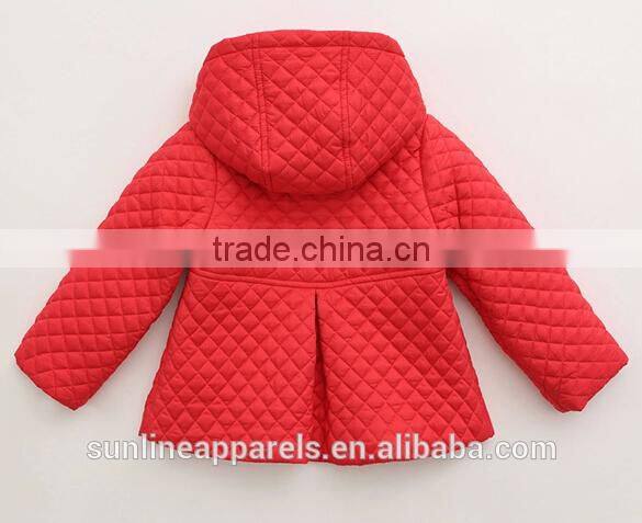 new design popular quilted coat for girls
