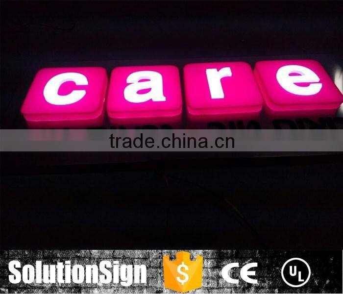 3D outdoor waterproof acrylic led letter light sign