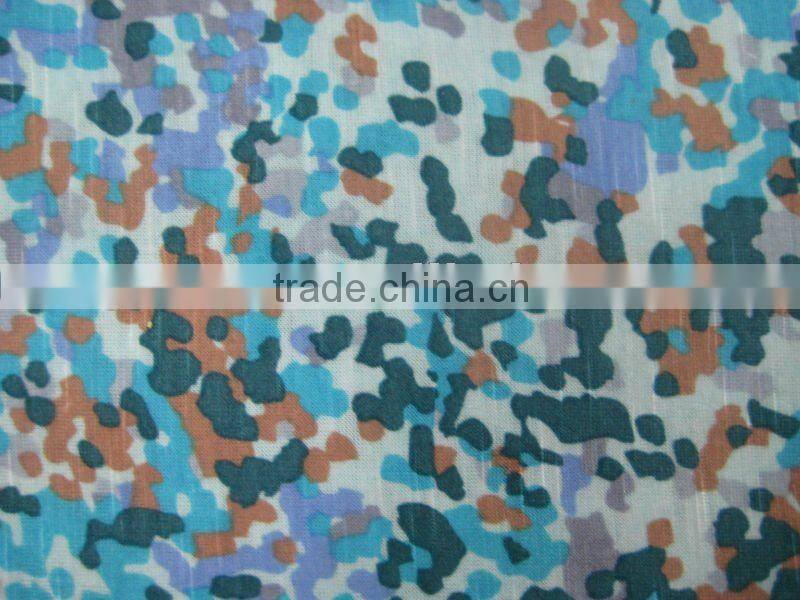 rayon slub jersey printed