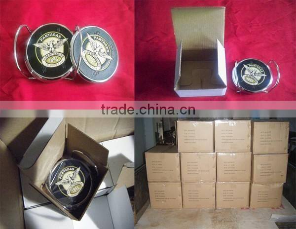 high quality round metal coaster for promotion gift