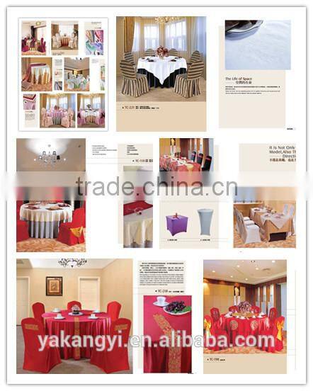 Luxury pure white/red colour wedding decoration chair covers and table covers