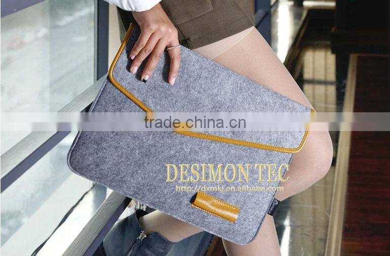 2015 custom fancy elegant felt laptop bag for women shenzhen LOGO