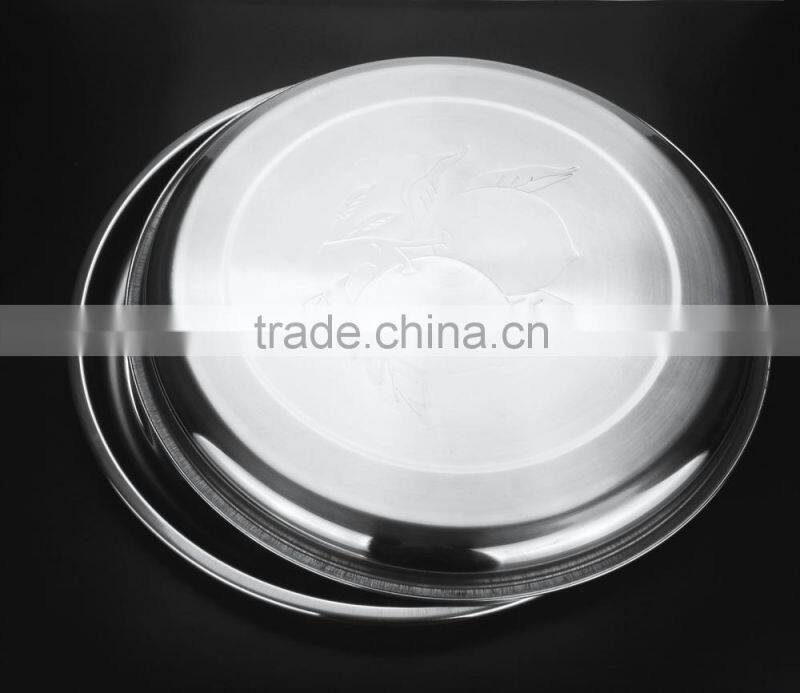 stainless steel cheap salad dinner plates made in china 2015 hot new product
