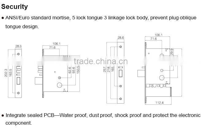 LSD8088 Economic and hot selling Hotel key card lock