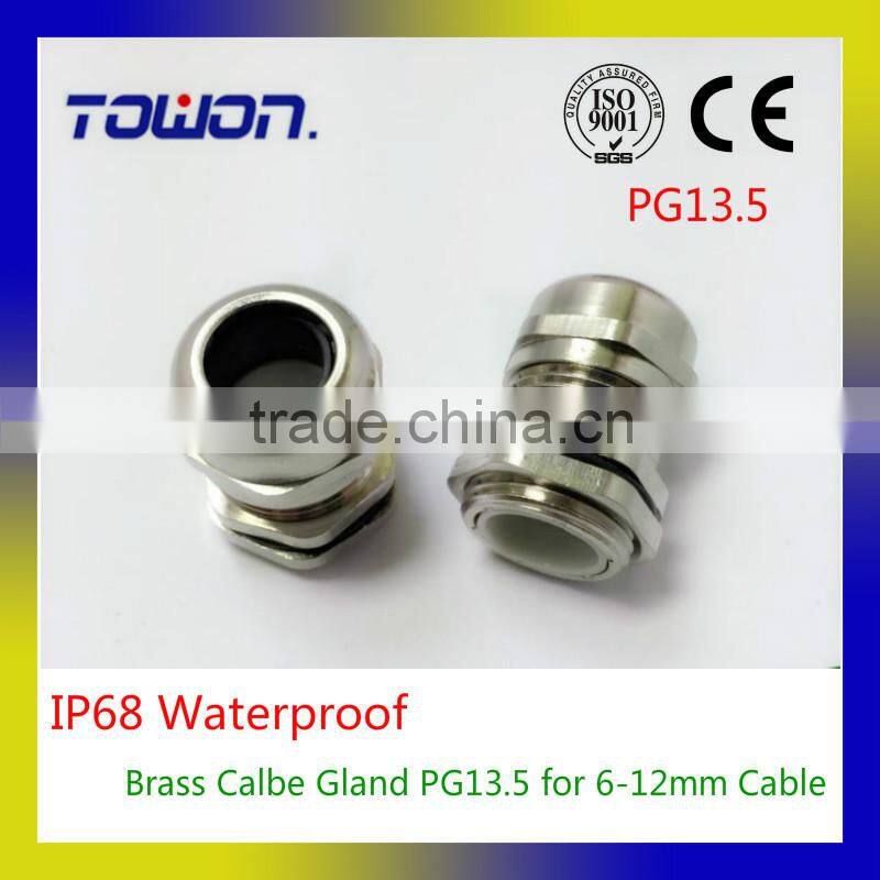 High Quality Brass cable gland IP68 PG13.5 6-12MM Metal Cable gland Waterproof Connector