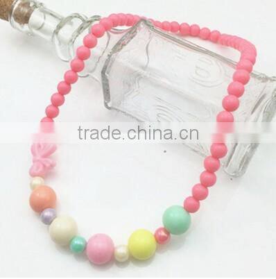 >>Best selling pretty kids bead bubble Necklace/