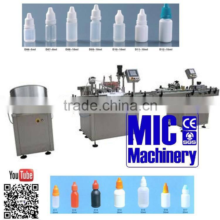 Micmachinery factory price e liquid filling machine Smoke liquid filling machine Plugging capping e liquid filling machine