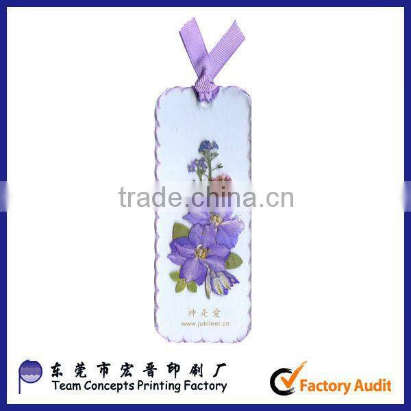 custom logo printing paper bookmark from china factory
