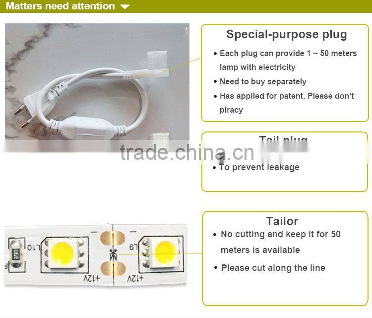High Lumens 60led 3000K 5050 led strip Light