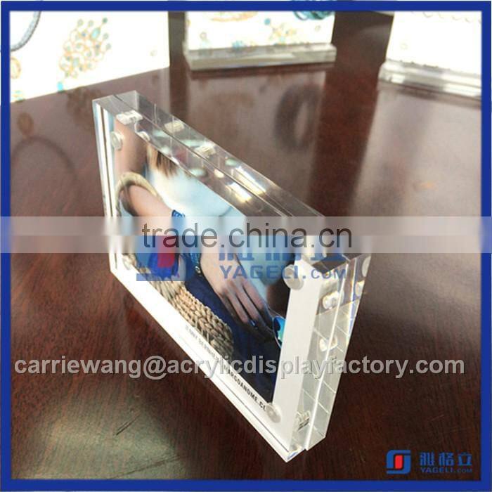 Acrylic photo frame Double-side magnetic crystal clear picture photo frame