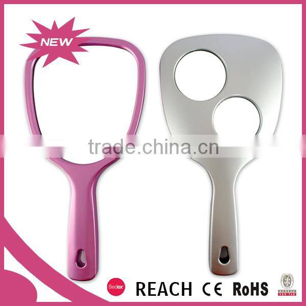 turkey new fashion cheap three sides handheld&hang makeup mirror