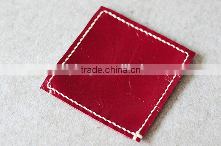 China Manufacturer Hot Sale Customized Leather Coasters