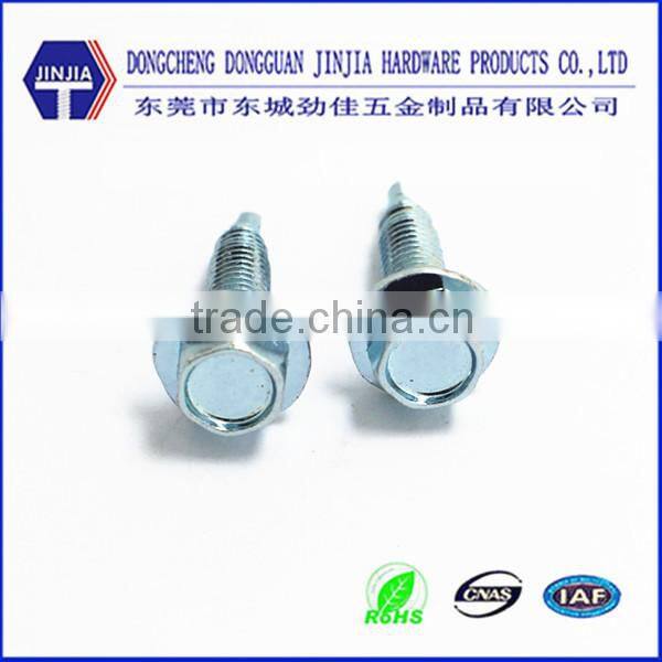 metric machine hexagon flange head drilling screws with tapping thread