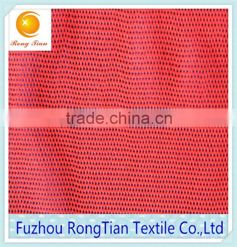 Hot sells 283 red spandex polyester mesh fabric for bed cover