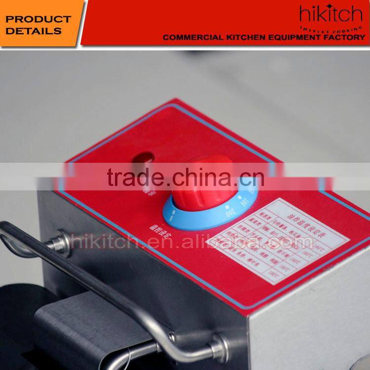 Red Stainless steel countertop electric cleaning deep fryer with thermostat in Guangzhou