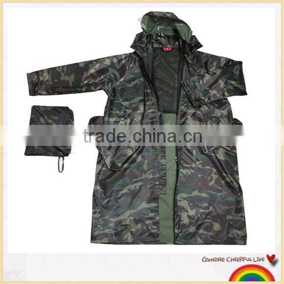 Qiaowei new military nylon PVC raincoat camouflage coats