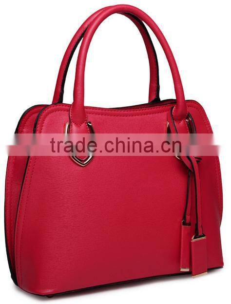 Spring Office Lady Solid Color Tote Bag Lady Attractive Leather Handbag