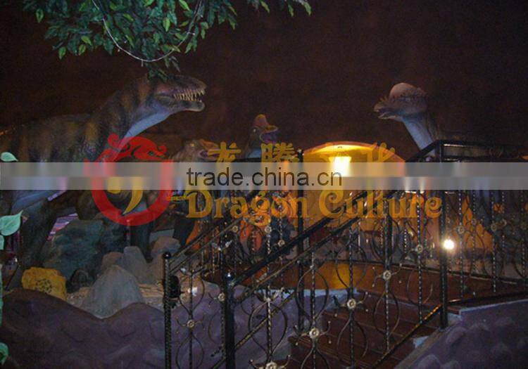 Jungle Restaurant Animatronic Dinosaurs for Riding