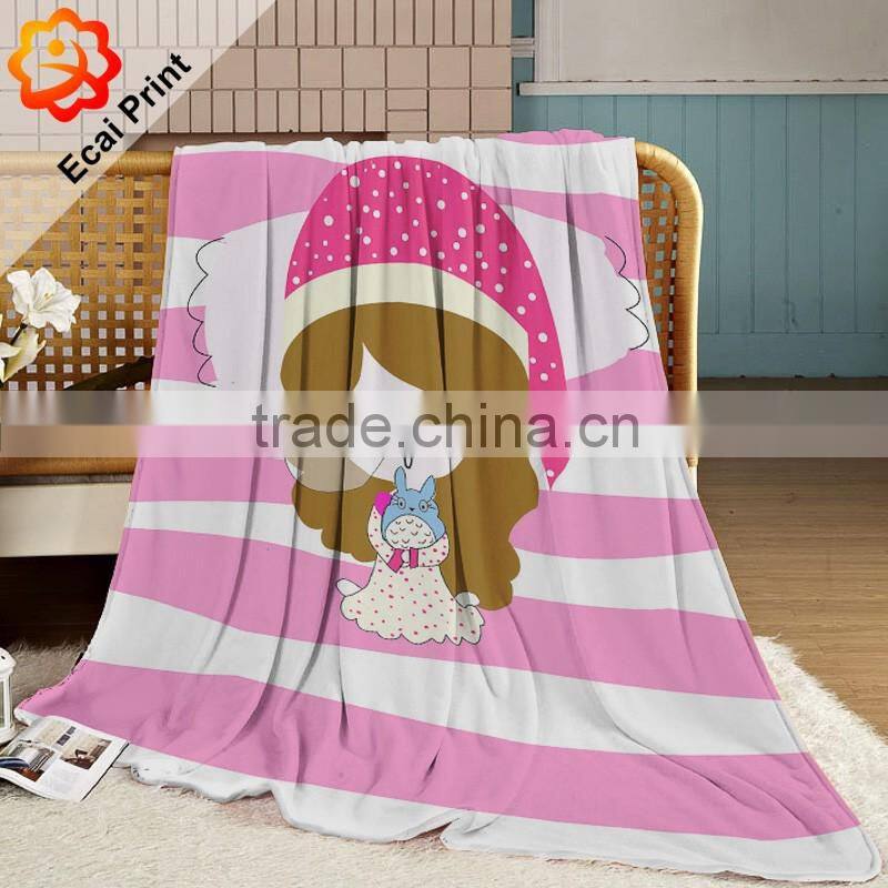 home hot sell comfortable custom printing fleece blanket