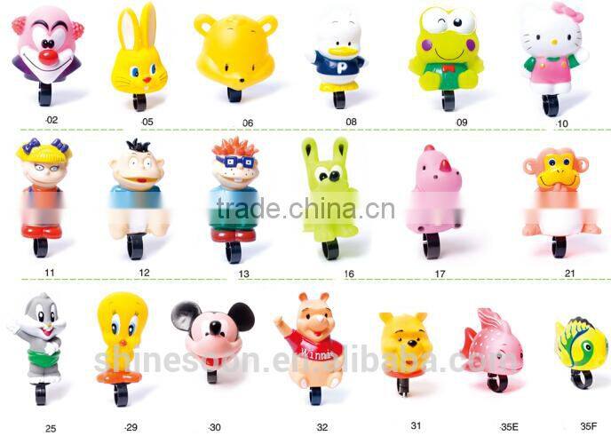 PVC yellow bicycle carton bell ,bike carton horn , bicycle horn