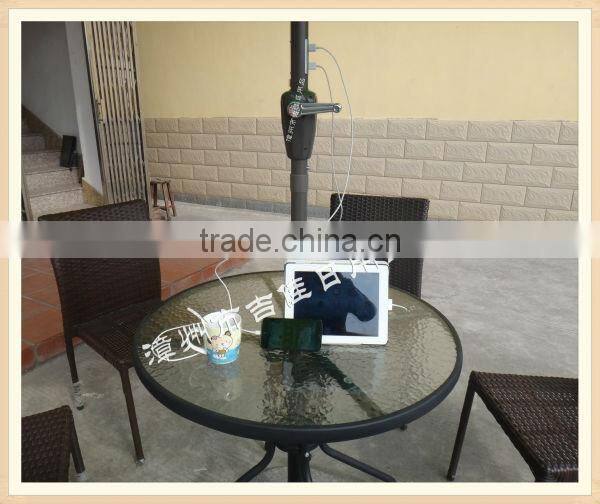 Use for phone,pad,tablet pc charging USB solar charger umbrella