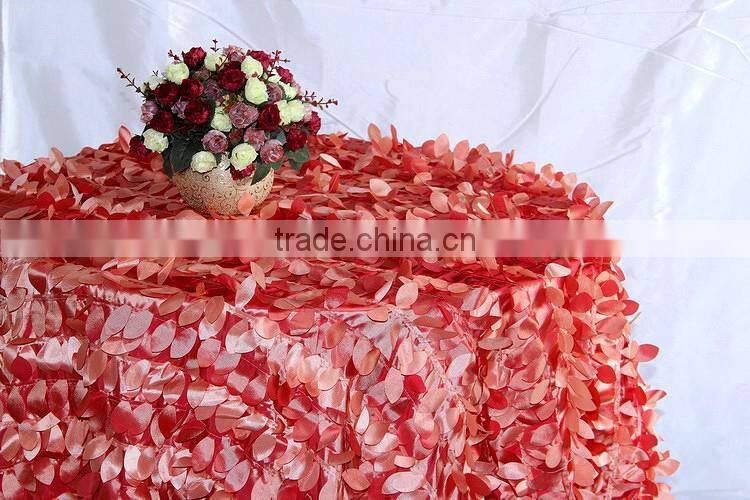 CORAL LEAVES TABLE COVER /CORAL LEAVES TABLE COVER FOR WEDDING