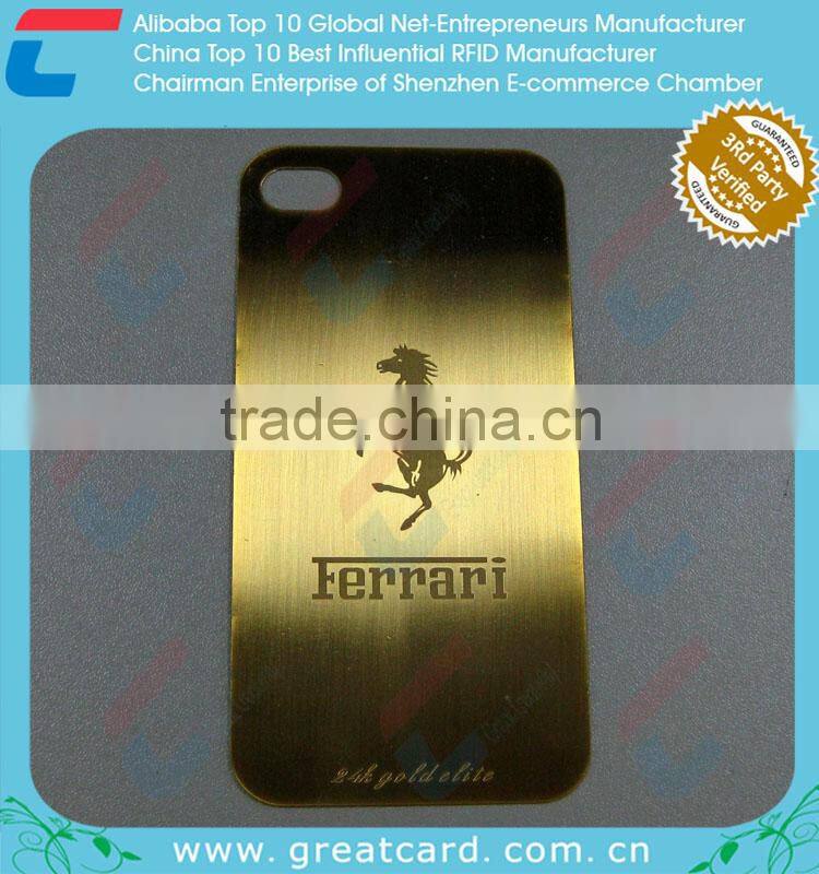 Complicated Engraved Gold Metal Card