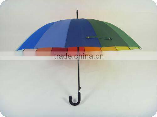 2013 hot selling 54" arc 16 panels 190T pongee multi-color 16k golf umbrellas