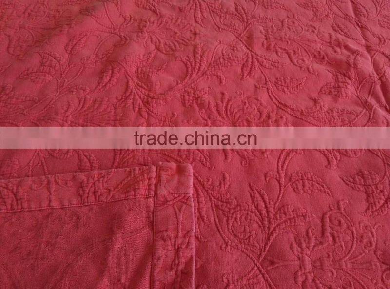 polyester or cotton jacquard stone washed blanket-flower