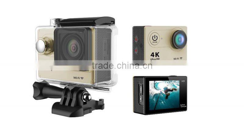 12.0 Megapixels 4K Action Camera Wi-Fi Remote Control sport camera with 170 HD wide-angle lens and support TF card up to 32