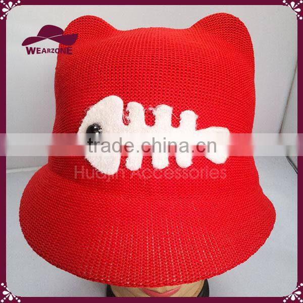 Baby Child 3D Cartoon Fish knitting Ride Hat