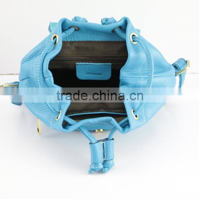 2016 soft fabric backpack fashion blue backpack girl 's school bag