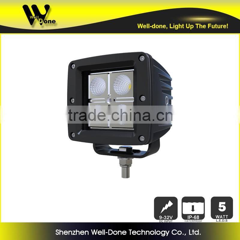 light dancer 12w led square work light, surface or flush mount off road LED light, 4X4 led work lamp