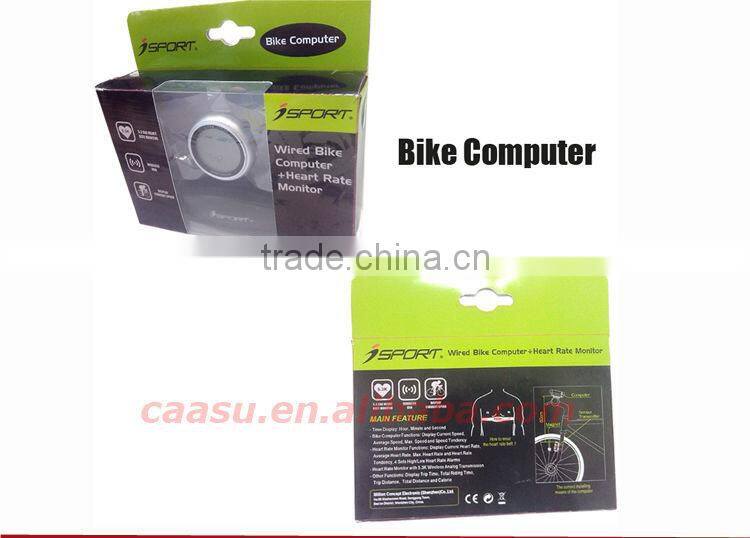wireless bike speed meter waterproof LCD Backlight from China BSCI factory