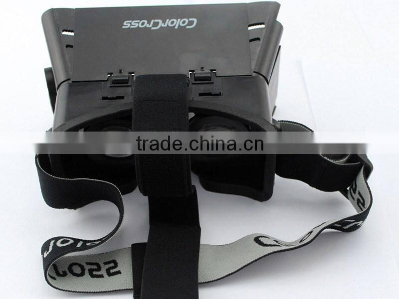 Color Cross ABS Plastic 3D Virtual Reality Helmet Video Glasses 4.0-6.0inch for Smartphone