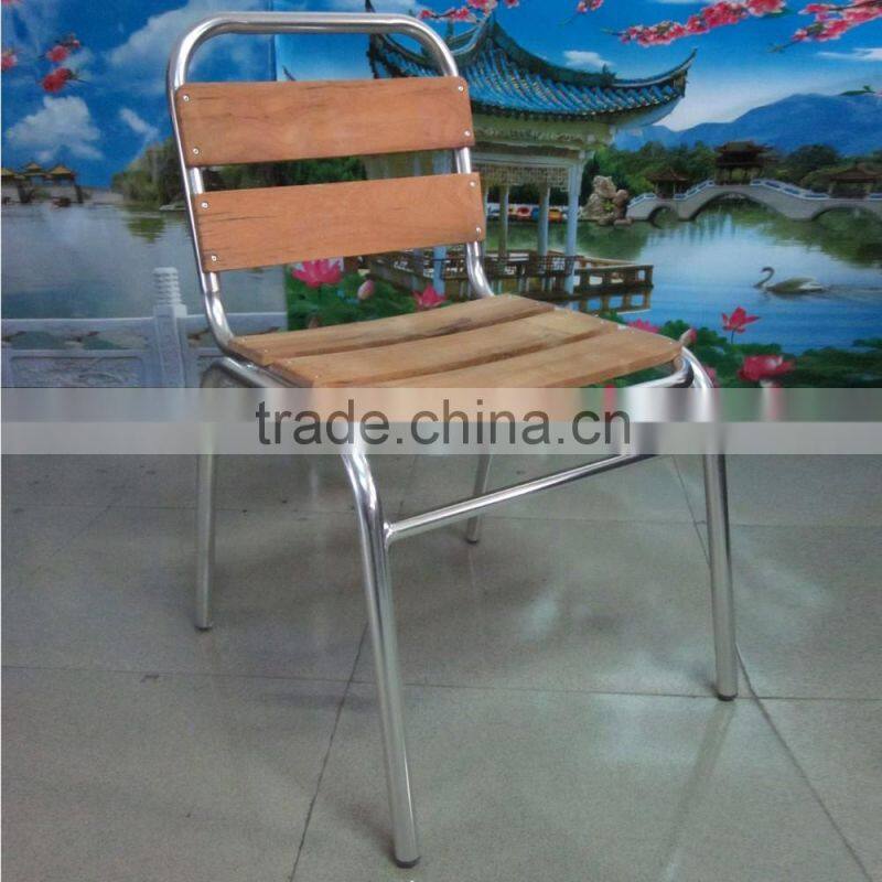 restaurant furniture aliminum modern design relaxing armless wooden dining chair yc055