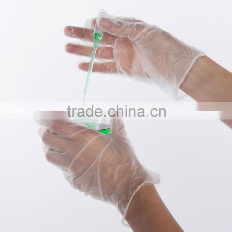Factory manufactured disposable vinyl gloves