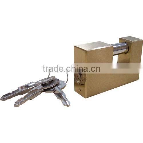 Lipson LS-200K series Hardened Steel Shackle kaba key rectangular brass padlock