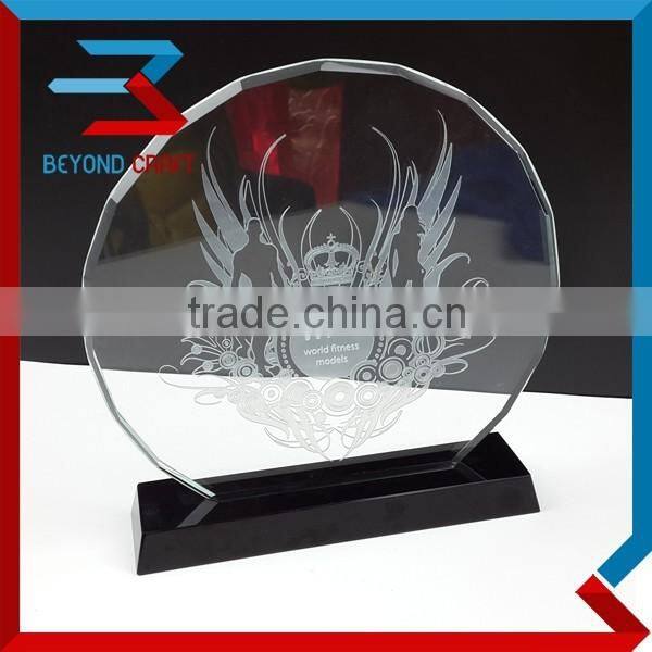 Customized Logo Engraving Crystal Bodybuilding Trophy